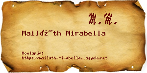 Mailáth Mirabella névjegykártya